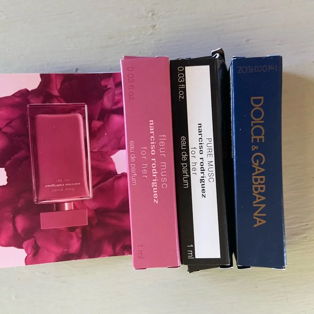 NWT Narciso Rodriguez Scent Bundle EDP + Dolce & Gabbana K EDT